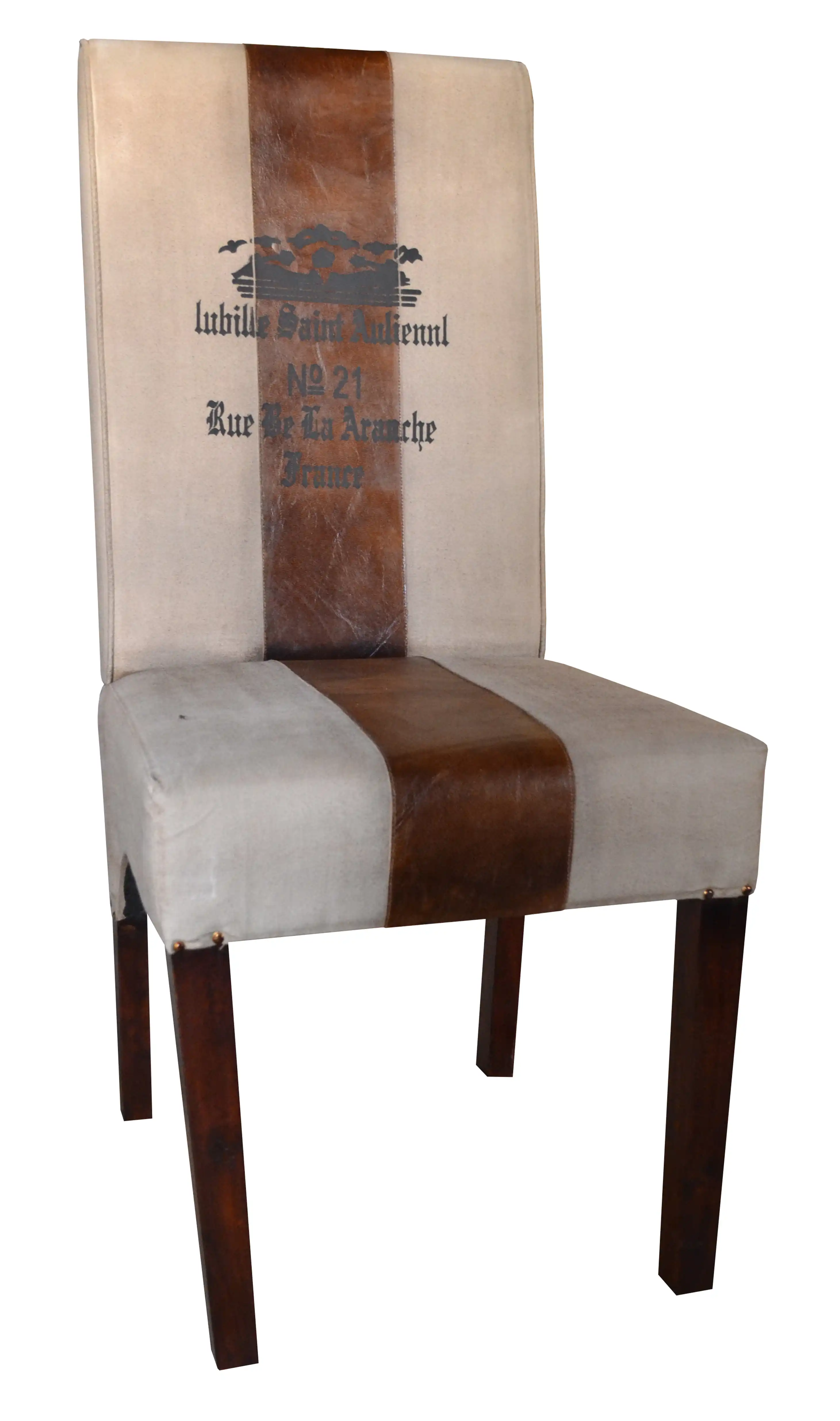 Reclaimed Mango Wood Chair with Cushion Covered SeatSet of 2 - popular handicrafts